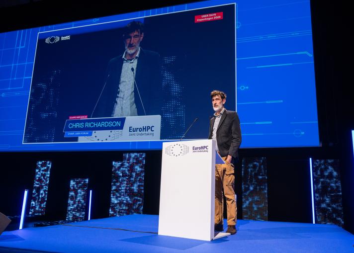 Chris RICHARDSON, Chair of the EuroHPC User Forum at the Opening Session of the EuroHPC User Days 202
