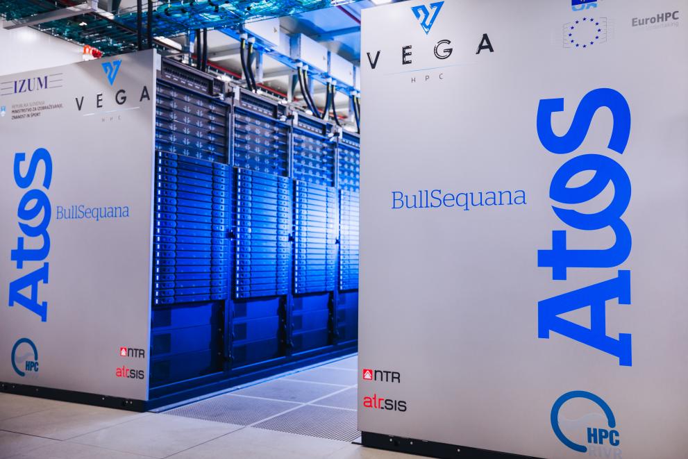 Picture of VEGA supercomputer