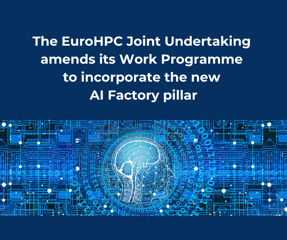 The EuroHPC Joint Undertaking amends Work Programme to incorporate the new AI Factory pillar