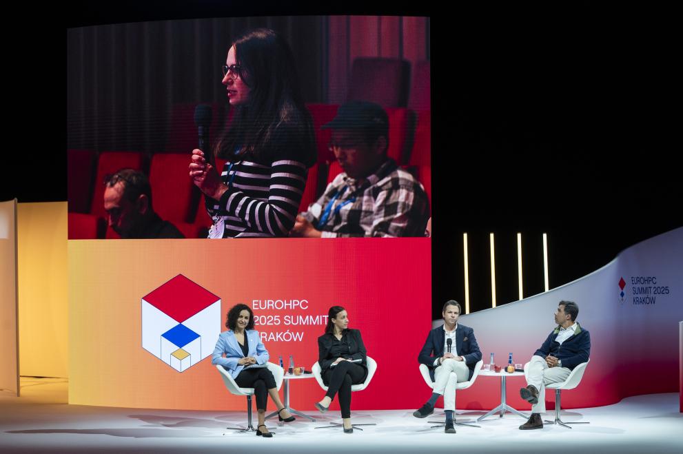 photo of the panellists on the stage