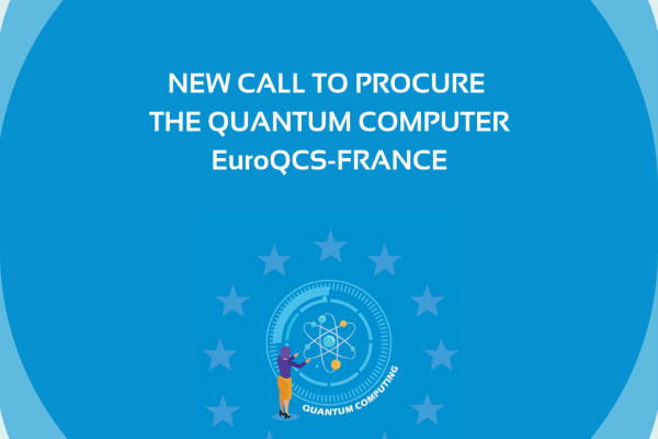 Visual announcing the launch of the procurement of a new EuroHPC quantum computer in France